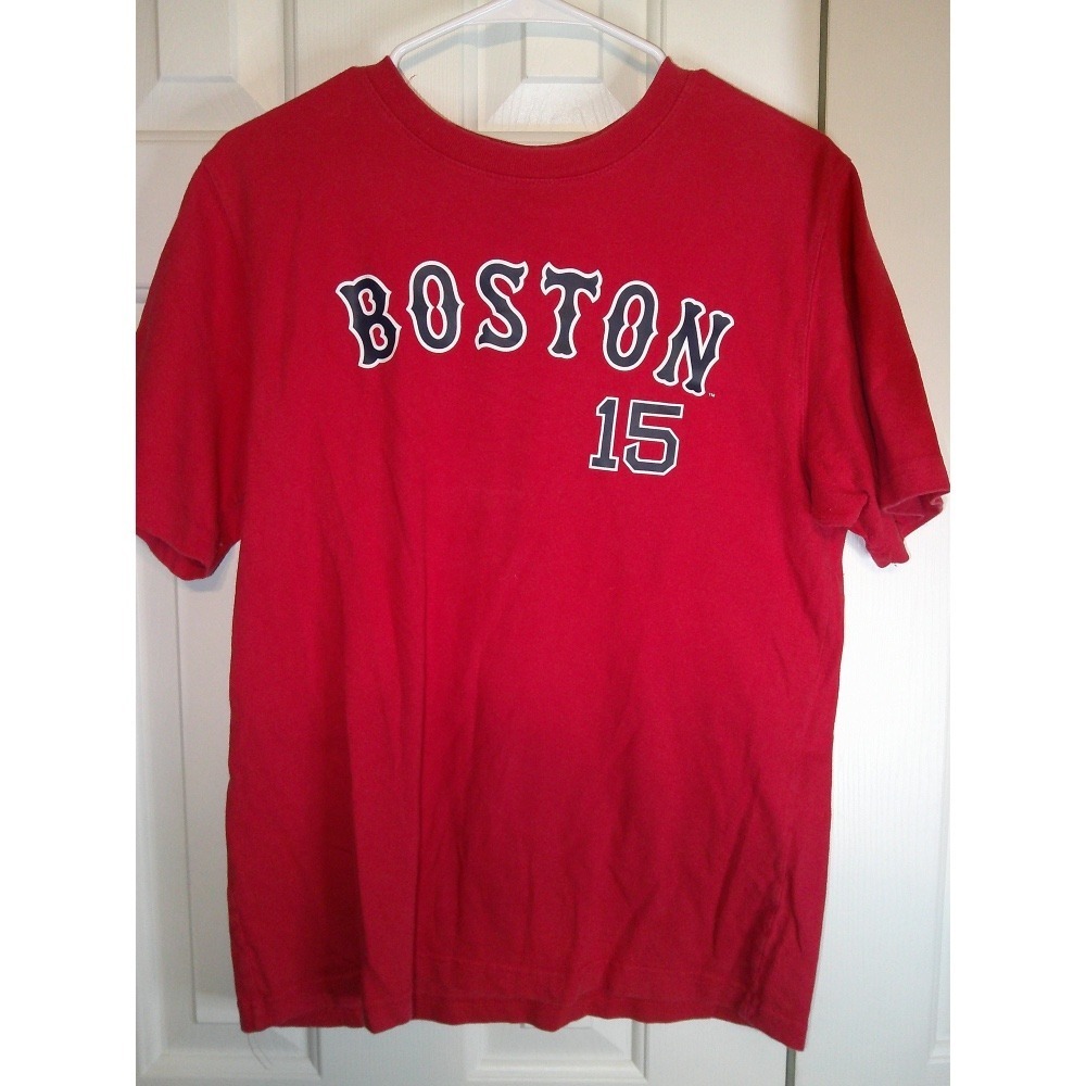 Boston Red Sox Pedroia #15 T-Shirt MLB Baseball‎ Kids Size 14/16